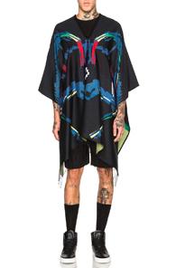 Marcelo Burlon Camajuani Poncho In Black,abstract
