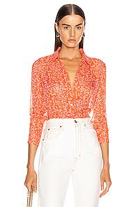 Equipment Essential Top In Floral,orange