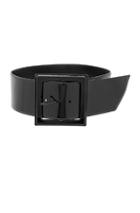 Saint Laurent Glove Patent Corset Belt In Black