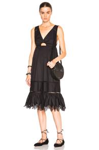 Thakoon Crochet Inset Dress In Black