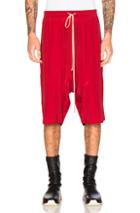 Rick Owens Basket Swinger Shorts In Red