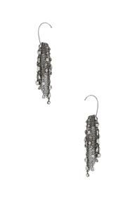 Saint Laurent Smoking Crystal Cascade Earrings In Metallics