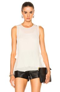 Helmut Lang Tie Tank Top In Neutrals,white