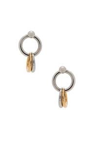 Alexander Wang Mixed Link Earrings In Metallics