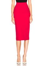 Roland Mouret Arreton Double Wool Crepe Skirt In Pink