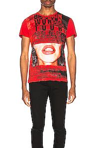 Balmain Printed T-shirt In Novelty,red