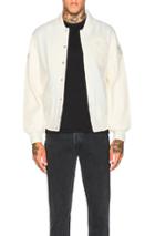 Opening Ceremony Exclusive Blackout Varsity Jacket In White