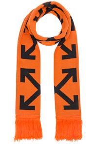 Off-white Diagonal Arrows Scarf In Orange