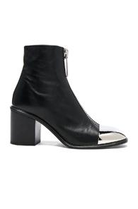 Proenza Schouler Metal Cap Toe Zip Front Boots In Black