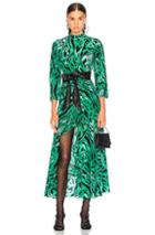 Rixo London Lucy Dress In Animal Print,green