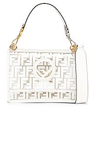 Fendi Kan I Logo Crossbody Bag In White