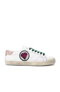 Saint Laurent Court Classic Patch Sneaker In White