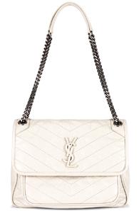 Saint Laurent Medium Niki Chain Bag In White