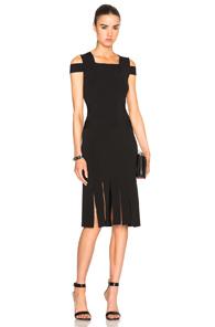 Opening Ceremony Basket Weave Dress In Black