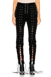 Unravel Lace Up Pants In Black