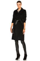 Saint Laurent Cashmere Double Face Coat In Black