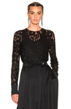 Lanvin Lace Blouse With Cuff Detail In Black