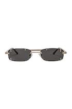 Y/project Pronged Rectangular Sunglasses In Metallic