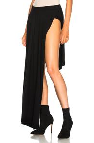 Rick Owens Cashmere Boner Pillar Skirt In Black