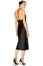 Fleur Du Mal Cowl Neck Bias Slip Dress In Black