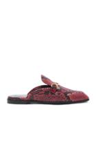 Stella Mccartney Buckle Loafers In Black,animal Print