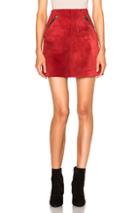 Loewe Suede Skirt In Red