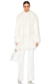 Stella Mccartney Ramona Faux Fur Coat In White