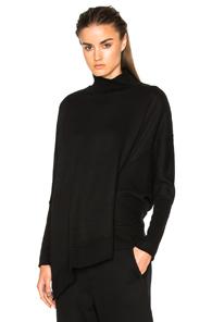 Ann Demeulemeester Turtleneck Asymmetric Sweater In Black