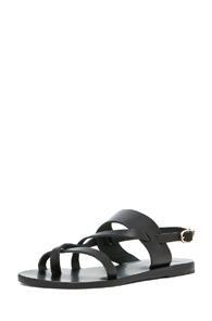 Ancient Greek Sandals Alethea Calfskin Leather Sandals In Black