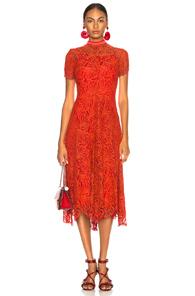 Proenza Schouler Mock Turtleneck Dress In Orange