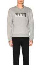 Valentino Metallic Logo Sweatshirt In Gray
