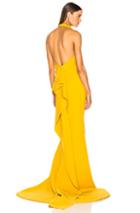 Oscar De La Renta Sleeveless Gown In Yellow
