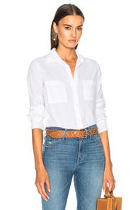 Enza Costa Split Back Shirt In White