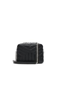 Saint Laurent Small Loulou Top Handle Bowling Bag In Black