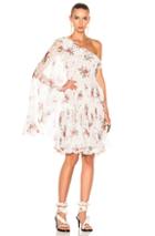 Giambattista Valli One Shoulder Mini Dress In Floral,white