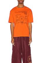 Wales Bonner Presence Print Tee In Orange