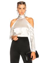 Galvan Cold Shoulder Top In Metallics