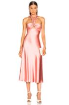 Jonathan Simkhai Structured Sateen Halter Slip Dress In Pink