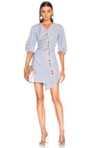 Tibi Jones Shirt Dress In Blue,stripes