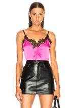 Helmut Lang Lace Slip Top In Pink