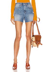 Frame Le Stevie Short Edge In Denim Medium