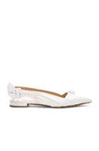 Francesco Russo Slingback Flats In White