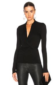 Enza Costa Ballet Top In Black