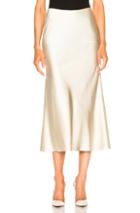 Calvin Klein Collection Kristina Silk Satin Skirt In Neutrals