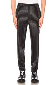 Givenchy Pinstripe Trousers In Blue,stripes