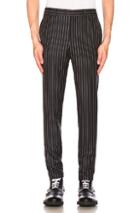 Givenchy Pinstripe Trousers In Blue,stripes