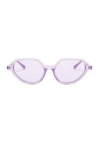 Dries Van Noten Angular Sunglasses In Purple