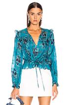 Veronica Beard Kelly Blouse In Blue,floral