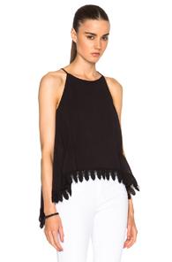 Derek Lam 10 Crosby Drawstring Back Top In Black