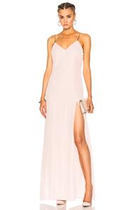 Baja East Velvet Dress In Neutrals,pink